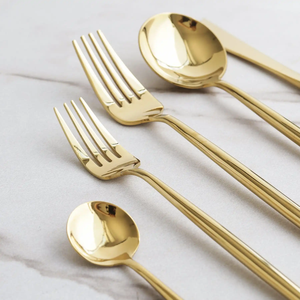 Ensemble de couverts de service alimentaire ensemble de cuillère et fourchette en laiton ensemble de couverts en laiton en acier miroir sur mesure haut exigeant - Product Image 5