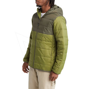 Veste d'hiver pour homme en coton/polyester imperméable coupe-vent respirante à fermeture éclair avec capuche à manches longues écologique - Product Image 5