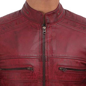 Venta caliente Hombres Ropa Chaqueta de cuero Nueva moda Hombres Chaqueta de cuero a prueba de viento - Product Image 4