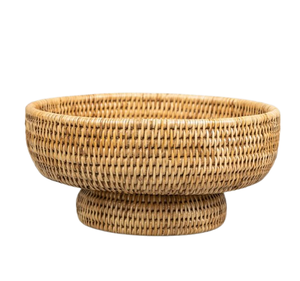 Articles de fête et cadeaux pour la maison Bol à fruits rond en rotin Couleur marron Plats de rangement Ustensiles de cuisine Bol de service alimentaire en rotin - Product Image 5