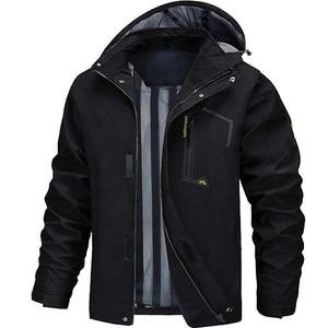 <b>men</b> soft <b>jacket</b> Custom logo Soft Shell Waterproof Windproof Windbreaker <b>Mens</b> Polyester - Product Image 5