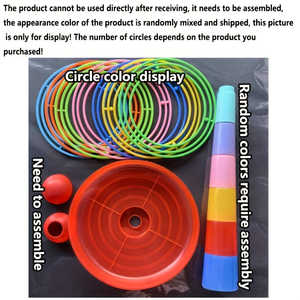 Ensemble de 14 pièces, jeu de 23 anneaux colorés pour l'extérieur, jouet interactif parent-enfant, accessoires de jeu de lancer d'anneaux pour une activité interactive - Product Image 6