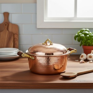 ชุดหม้อทองแดงโบราณขนาดเล็กทรงตั้ง พร้อมฝาปิดสแตนเลสสองชั้น สำหรับทำซุปและอาหารตุ๋น รวมถึงส่วนประกอบเซรามิกและเหล็ก - Product Image 4