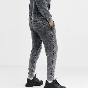 Survêtement/survêtement personnalisé délavé à l'acide, vente en gros d'ensemble de jogging deux pièces délavé à l'acide pour hommes, vêtements de sport - Product Image 3