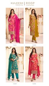 Vente en gros de vêtements indiens et pakistanais de la collection Salwar Kameez avec broderie chinoise et impression numérique de qualité supérieure - Product Image 4