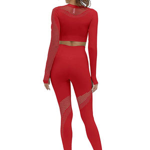 Conjunto de Yoga para Hombre al por Mayor, Diseño Sólido en la Parte Delantera, para Gimnasio y Entrenamiento, 2 Piezas, Sin Costuras, Alta Calidad, Antibacteriano y Transpirable - Product Image 6