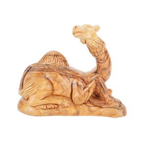 Hand Carved Olive Wood Camel Sculpture 11.5 cm <b>Nativity</b> Camel Figurine Handmade in Bethlehem - Product Image 1