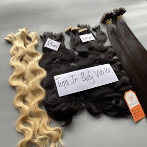 The Best Hair Vendor <b>Body</b> <b>Wave</b> Vietnamese Hair 100% Unprocessed Raw Human Hair Tape in Straight Extension - Product Image 6