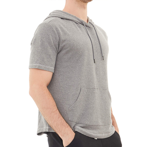 Design Your Own High Quality Short Sleeves Men's Hoodies New Style Bulk Quantity Customized Pullover Hoodie For Men - Product Image 6