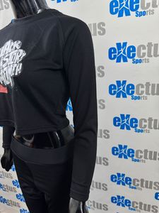 <b>Black</b> <b>Long</b> Sleeve Custom Breathable Cotton Crop <b>Top</b> T-Shirts Women Navel Exposed Tee Shirt Round Neck Custom Logo Crop Shirt - Product Image 5