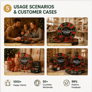 Boîte cadeau de Noël réutilisable avec 24 compartiments pour bonbons, chocolats, bijoux et promotions – Calendrier de l'Avent à tourner - Product Image 2