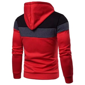 Sudadera con capucha y cremallera para hombre, con bloques de color, corte ajustado, informal, de punto, para otoño - Product Image 4