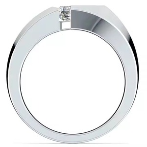 แหวนหมั้นทอง14K แหวนแต่งงานสไตล์คลาสสิกเจ้าหญิงตะวันออกตะวันตกตัดห้องแลปปลูกโรเดียมเพชรสำหรับเจ้าสาวปาร์ตี้อื่นๆ - Product Image 3