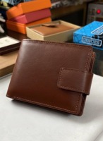 Dompet pendek tahan air berkualitas tinggi dari kulit asli buatan tangan, penutup unisex, kapasitas besar, banyak slot, penggunaan sehari-hari
