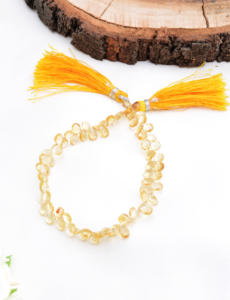 สร้อยคอพลอยซิทรินทรงอัลมอนด์เจียระไนธรรมชาติ, พลอยสำหรับทำเครื่องประดับชั้นดี - Product Image 2