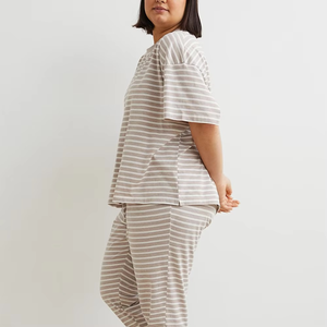 Vente en gros de vêtements de nuit derniers styles vêtements de nuit pour dames ensembles de nuisette pyjamas pour femmes manches courtes col rond - Product Image 6