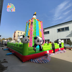 Tour Escalade Gonflable Commercial Thème Panda Mur Escalade pour Parc Attractions Terrain Jeu - Product Image 3