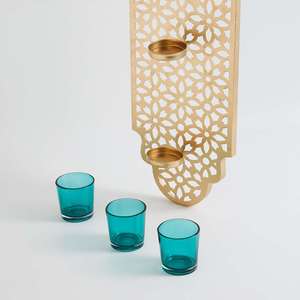 Candelabro de Metal Dorado de 3 Brazos Personalizado de Fábrica para Decoración de Bodas, Sala de Estar y Hogar, Artículos de Decoración para Bodas - Product Image 1