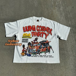 Camiseta cuadrada para hombre, estilo lavado ácido Vintage desgastado, serigrafía personalizada, ropa de calle de algodón 100% sólida, moda disponible personalizada - Product Image 5