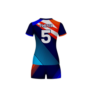Alta calidad 100% poliéster logotipo personalizado sublimación voleibol Jersey uniformes conjunto OEM estilo impreso secado rápido transpirable Unisex - Product Image 5