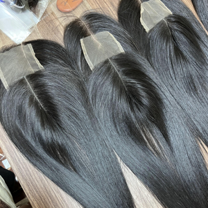 Cabello crudo vietnamita vendedores al por mayor cierre, cierre de encaje Hd, cierre de encaje Suiza 2x4, 2x6, 4x4,.. Color Natural - Product Image 1