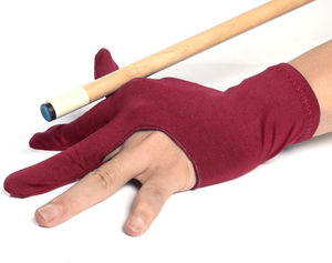 Guantes de billar Mano izquierda derecha Transpirable Snooker Alta calidad Personalizado Tres dedos Guantes de billar - Product Image 1