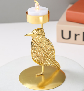 Portavelas de aluminio con acabado dorado para decoración de Navidad, superventas - Product Image 5