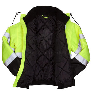 Chaqueta de Seguridad para Trabajo, Diseño con Paneles Reflectantes, Tela de Poliéster Resistente, Múltiples Bolsillos de Almacenamiento, Venta Caliente - Product Image 5