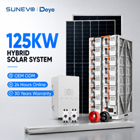 Système d'énergie solaire hybride Sunevo 100 kW 125 kW 500 kW, kit complet avec panneau mono pour usage commercial et industriel, connecté au réseau ou hors réseau