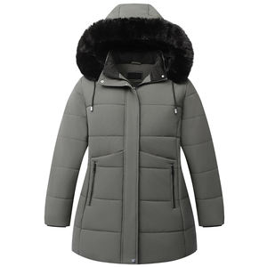 Veste d'hiver longue pour femme, style personnalisé, coupe ajustée, coupe-vent, polaire, veste parka d'hiver - Product Image 5