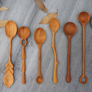 Cuillère à thé longue en bois classique avec un design unique, jetable, écologique, personnalisable pour les fêtes par Saniya Handicraft - Product Image 4