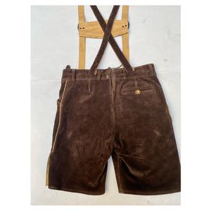 Lederhosen บาวาเรียแท้ใหม่เสื้อผ้าแบบดั้งเดิมของผู้ชายที่ทำจากหนังแท้ที่มีรูปแบบการตกแต่งที่เป็นของแข็ง - Product Image 5