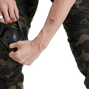 Pantalón de Diseño de Camuflaje Verde Personalizado para Motocicleta, Ropa de Carreras de Autos para Hombre, Pantalones Vaqueros de Motocicleta con Protecciones, Venta Al por Mayor - Product Image 5