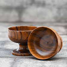 <b>Handmade</b> Wooden Ice Cream Bowl Round Bowl for Housewarming Gifts <b>Christmas</b> Gift Natural Wooden Bowl for Selling - Product Image 3