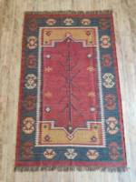 Grand tapis Kilim tissé à la main en laine et jute fait à la main Kilim Dhurrie Motifs Oriental traditionnel géométrique tapis turc