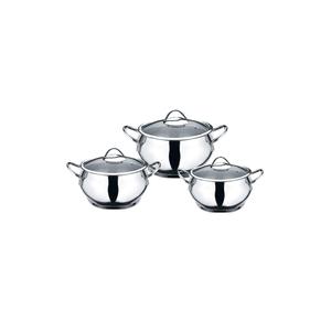 Eroi 2056-p Set di 3 casseruole medie in acciaio Elite - Product Image 1
