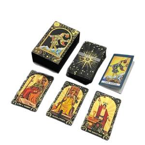Cartas de <span class=keywords><strong>Tarot</strong></span> XCL en Español e Inglés con Lámina Dorada, PVC Impermeable, Personalizable, Duraderas, en Caja de Plástico con Esquinas Cuadradas, Juego de Mesa Portátil - Product Image 5