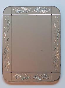 Miroir floral en verre sculpté de style vénitien - Product Image 3