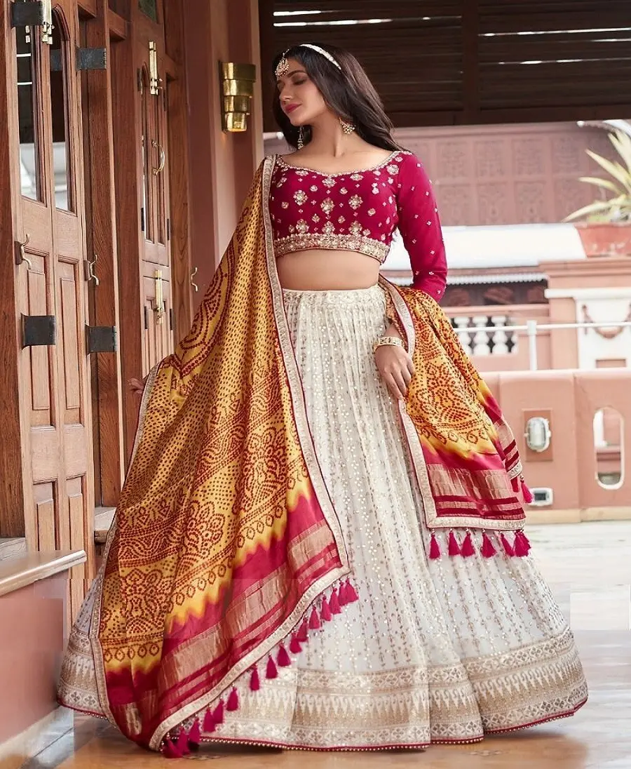 Ropa Ropa para mujer Base de estampado de seda lehenga choli para mujer ropa de fiesta lehenga para mujeres india sari boda india lehenga crop top vestido de dama de honor 