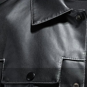 Veste de motard en cuir respirant pour femmes, vêtements de sport décontractés pour moto à fermeture éclair, manteau coupe-vent grande taille personnalisé - Product Image 5