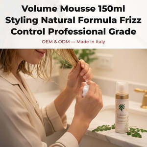 Mousse coiffante professionnelle 150 ml, formule naturelle puissante anti-frisottis, RedMoringa, marque privée, fabrication italienne OEM - Product Image 2