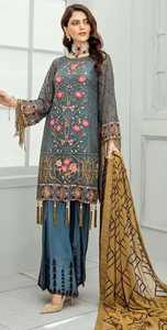 Traje de diseñador de alta calidad para mujer Shalwar Kameez para mujer 2023 algodón seda estilo indio-pakistaní todas las estaciones - Product Image 4