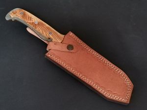 Couteau de chasse fait main de taille personnalisée Autre matériau de lame Autre matériau de manche Couteau de combat OEM Skinner Modèle S38 Zacsm - Product Image 5