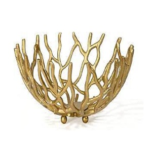 Los cuencos de vidrio con diseño de Rama Dorada son impresionantes. Se pueden usar como cuencos para aperitivos o como decoración de una mesa. - Product Image 5