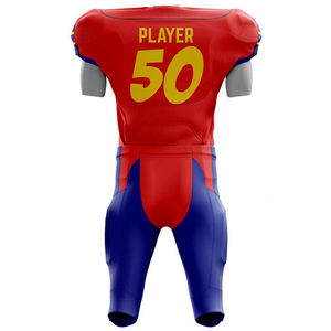 Nouveau modèle d'uniforme de football américain à manches courtes grande taille, respirant, protection UV, évacuation de l'humidité, vêtements d'équipe personnalisables - Product Image 3