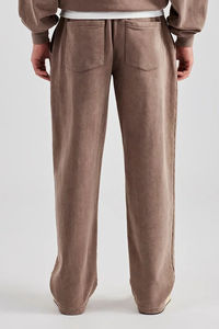 Wholesale OEM Custom Logo Winter Printed <b>Black</b> Stone Wash Men's Sweatsuit Tracksuit Pullover <b>Hoodie</b> Drawstring Jogger Fleece - Product Image 4