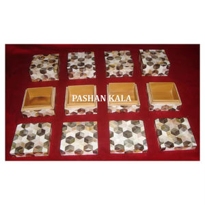 Boîtes en nacre indienne à motifs de bulles, boîtes en nacre naturelle - Product Image 1