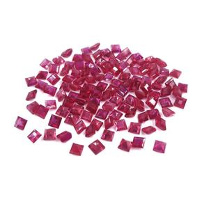 Rubis naturels de haute qualité de Bangkok, carrés calibrés de 4 mm et 5 mm, Tanzanite taille émeraude, pierres précieuses en vrac, couleur verte et rouge - Product Image 1