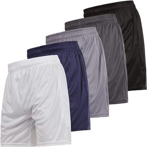 Pantalones cortos deportivos de rendimiento ecológicos para hombre, ligeros, para entrenamiento en el gimnasio, ropa activa, cintura elástica, talla XL, logotipo personalizable hasta la rodilla - Product Image 3