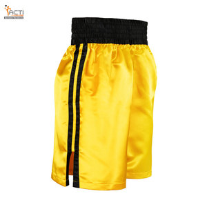 Pantalones cortos de boxeo con acabado satinado con cintura ancha y costuras limpias para competiciones y eventos - Product Image 4